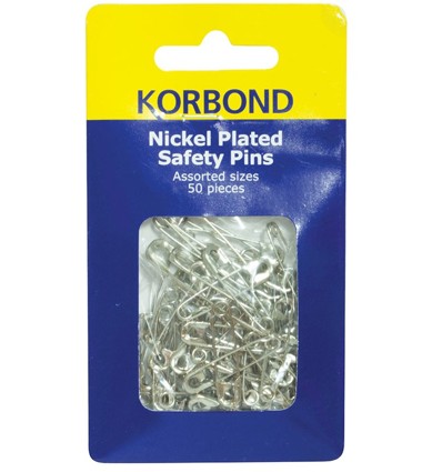 Korbond Silver Safety Pins x 1