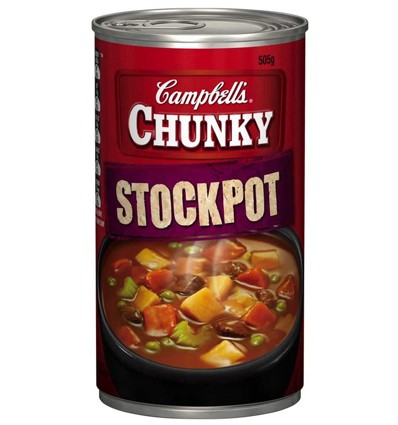 Campbell grube garnku tylko około 505g