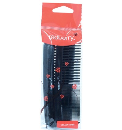 Pocket Comb Pack Black x 1