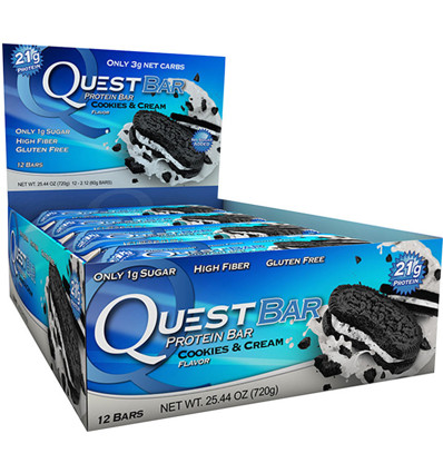 Quest Bar Cookies & Cream Bar 60g x 12