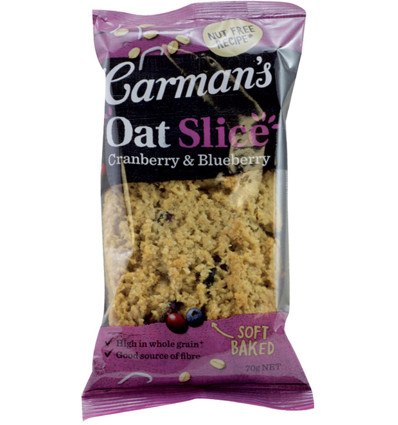 Carmans Cranberry & Blueberry Oatslice 70 g x 12