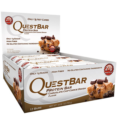 Pâte à biscuit brisures de chocolat Quest Bar 60 g x 12