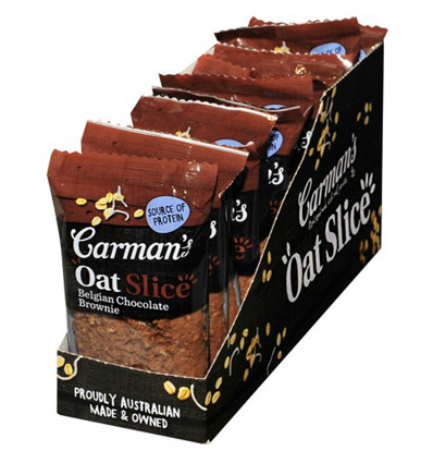 Carmans Chocolate Brownie Oat Slice 70g x 12