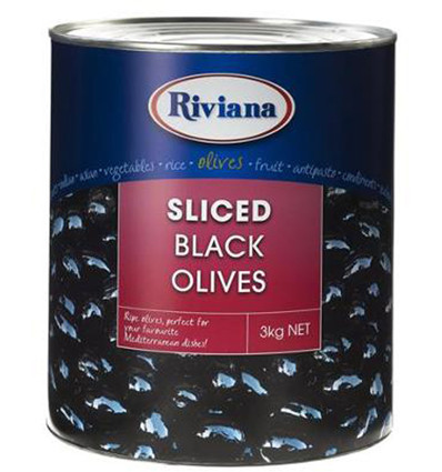 Riviana Aliments rondelles d'Olives Noires, 3 kg
