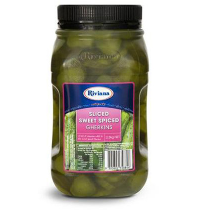 Riviana Foods Sweet Spliced Sliced Gherkin 2.2kg x 1