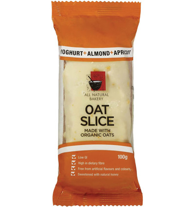 Oat Slice Yoghurt Almond Apricot 100g x 14 