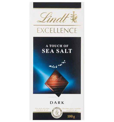 Lindt Excellence donker zeezout 100 g x 10