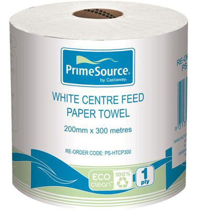 Primesource Centrum Vouw Papieren Handdoek Rollen 300m x 4