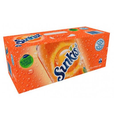 Sunkist 橙色软饮料 10x375m x 1