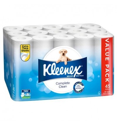 Kleenex Weiß-Badezimmer-Gewebe Regelmäßige 45pk x 1