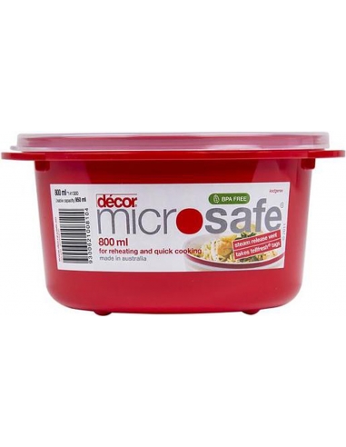 Decor Microwave Safe Container Round 800ml x 1