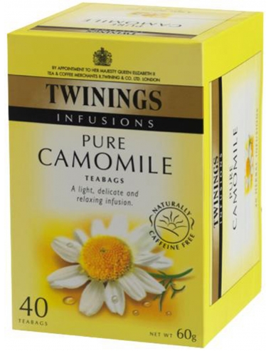 Twinings Infusion à la camomille, sachet de 40, paquet de 4