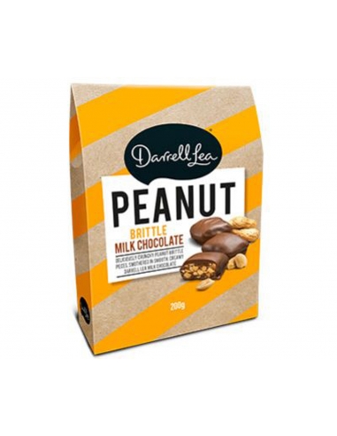 Darrell Lea Peanut Frágil Mordeduras Leche Choc Regalar 200g x 8