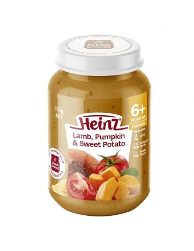 Heinz Alimenti per bambini Zucca di agnello Patata dolce 6 mesi 170 g x 6