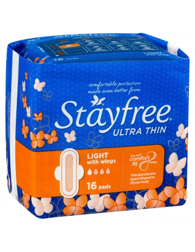 Stayfree Ultra delgada luz 16's