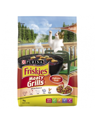 Friskies Comida para gatos adultos Grill de carne 1 kg