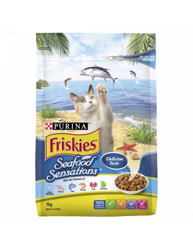 Friskies Nourriture pour chat adulte Fruits de mer 1kg