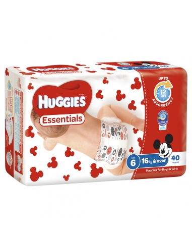 Huggies Essentials Junior rozmiar 6 pieluszek 40 sztuk