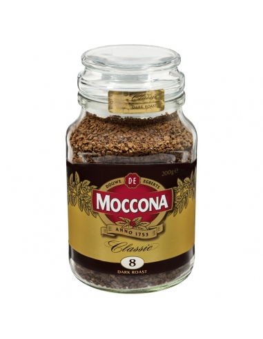 Café tostado oscuro liofilizado Moccona 200gm