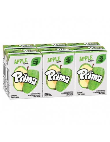 Primavera Bebida de frutas de manzana 6 Envases 200 ml x 4