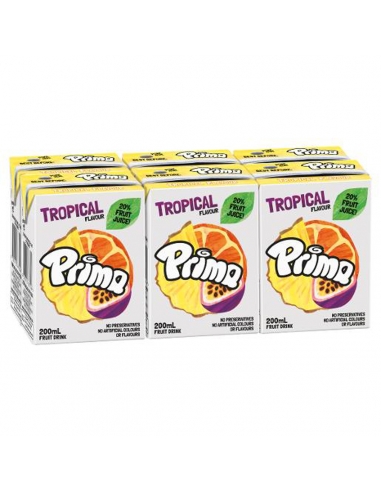 Primavera Tropische fruitdrank 6-pack 200 ml x 4