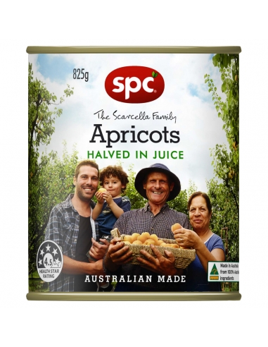 Spc Apricot Halves In Natural Juice 825gm x 1