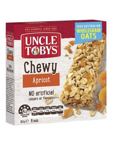 Oom Tobys Chewy Apricot Muesli reep 185 gram