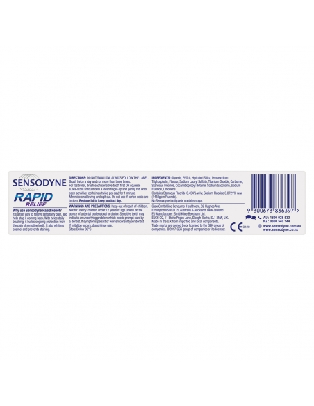 sensodyne rapid relief pasta