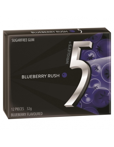 Wrigley 5gum Blueberry 12 pièces 32g x 10