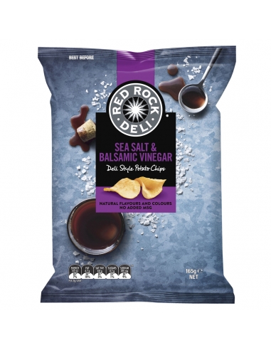 Red Rock Chip Zeezout en Azijn 165g