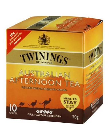 Paquet de 10 sachets de thé de l'après-midi australien Twinings