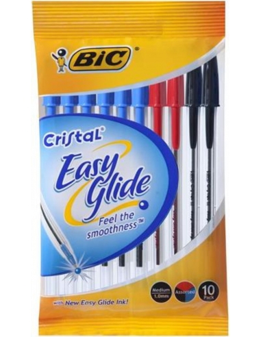 Bic Cristal Pen Assorted Pouch 10 Pack x 1