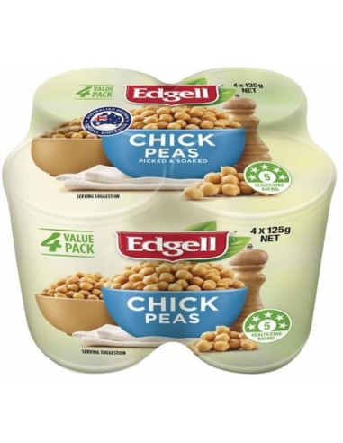 Opakowanie zbiorcze Edgell Chick Peas, 4 opakowania 125gm