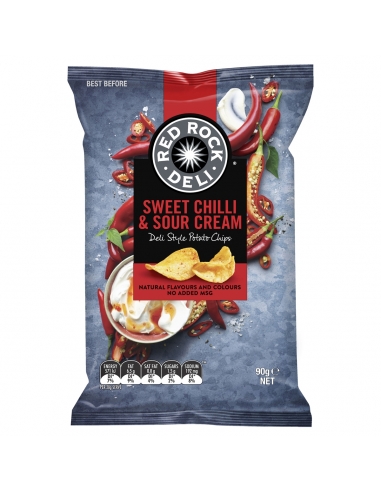 Red Rock Chip zoete chili en zure room 90g x 12