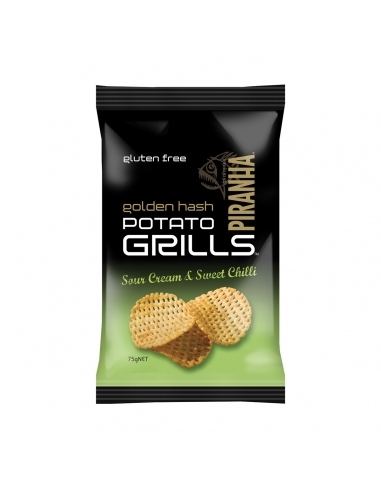 Piranha Potato Grills Sour Cream & Sweet Chilli 75g x 12