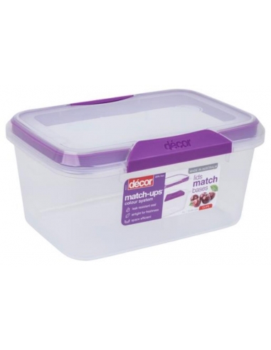 Decor Oblong Container With Clip Lids 3l x 4