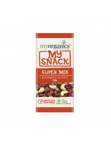 My Organics My Snacks Super Mix con anacardi e bacche di goja 30g x 20