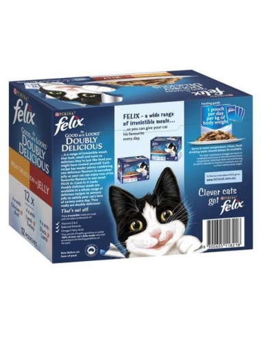 Purina Félix doble deliciosa selección de carne ágil 12 Pack 85GM x 5