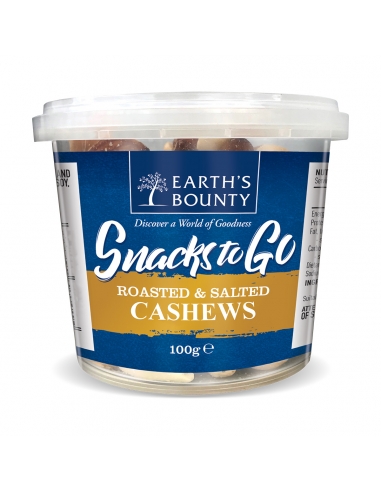 Die BOUNTY-Snacks der Erde, um geröstete und gesalzene Cashews 100g x 12 zu gehen
