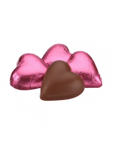 Chocolatier gewickelte Bulk-Schokolade rosa Herzen 5kg