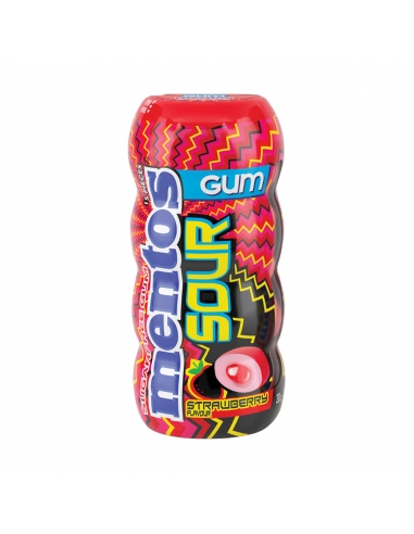 Mentos Saure Gum Strawberry-Flasche 30g x 10