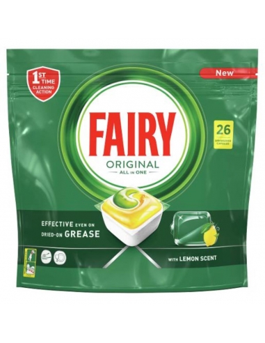 Fairy citron tout dans une boîte de lavage de la vaisselle 26 pack x 5