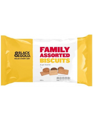 Famille noire et or Assorties Biscuits 500gm