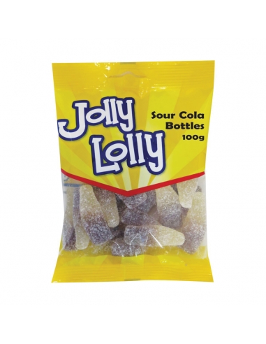 Jolly Lolly Sour Cola Botellas 100g x 20
