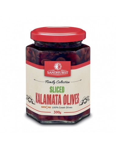 Sandhurst en rodajas de aceitunas Kalamata 300g