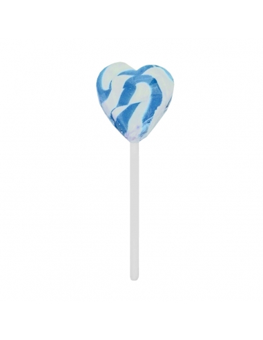 Lollilland Swirly Heart Lollipop Blue 12g x 24