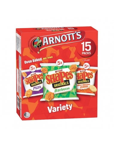 Arnotts Shapes Multipack 375g 15 Pack x 6