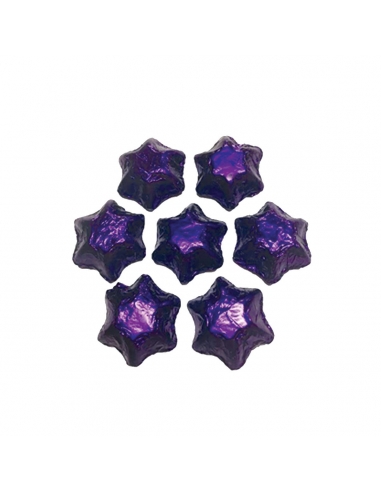 Lolliland Chocolate Stars Foil violet 120 pièces 1 kg