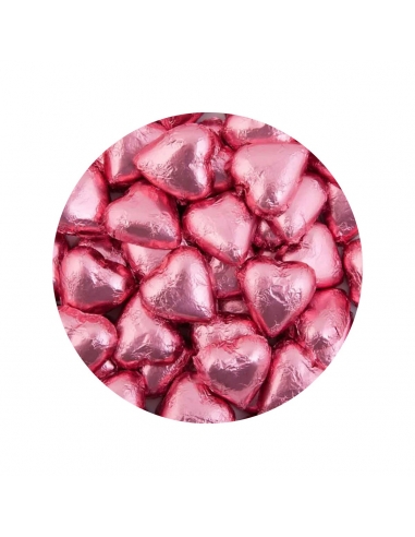 Lolliland coeurs de chocolat bébé rose 120 pièces 1 kg