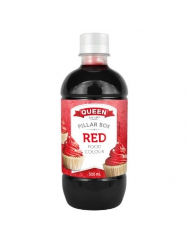 Queen kleurplichtige doos rood 500 ml fles